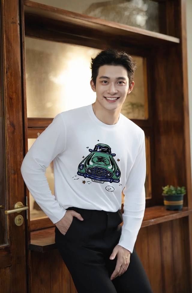 Bbr*巴宝-莉25S新款莫代尔长袖T恤.焕新升级百搭基础款，贸易公司出品！！甄选优质有机300G莫代尔棉面料，透气舒适 质地强韧.经久耐穿.胸口采用巴宝莉老爷