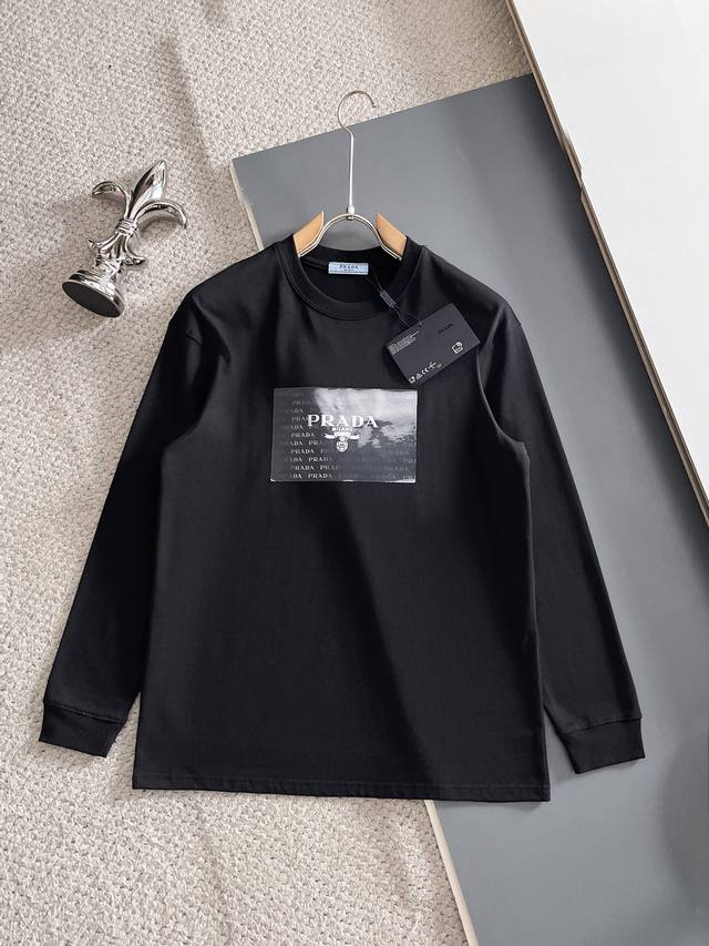 prada 普拉达 2025年秋冬新品上新 三标齐全 圆领长袖打底衫 专柜码数：M-Xxxl 175 140建议L