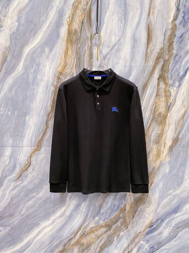 Burberry 巴宝莉 2025秋冬新款长袖polo衫 香港贸易公司货，纯正洋行渠道，专柜同款！！ 客供埃及进口高级物料，甄选尼罗河区域光照极好的上等长绒棉花