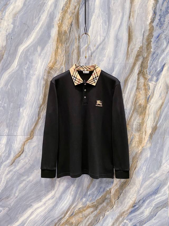 Burberry 巴宝莉 2025秋冬新款长袖polo衫 香港贸易公司货，纯正洋行渠道，专柜同款！！ 客供埃及进口高级物料，甄选尼罗河区域光照极好的上等长绒棉花