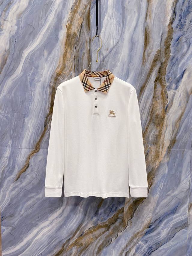 Burberry 巴宝莉 2025秋冬新款长袖polo衫 香港贸易公司货，纯正洋行渠道，专柜同款！！ 客供埃及进口高级物料，甄选尼罗河区域光照极好的上等长绒棉花