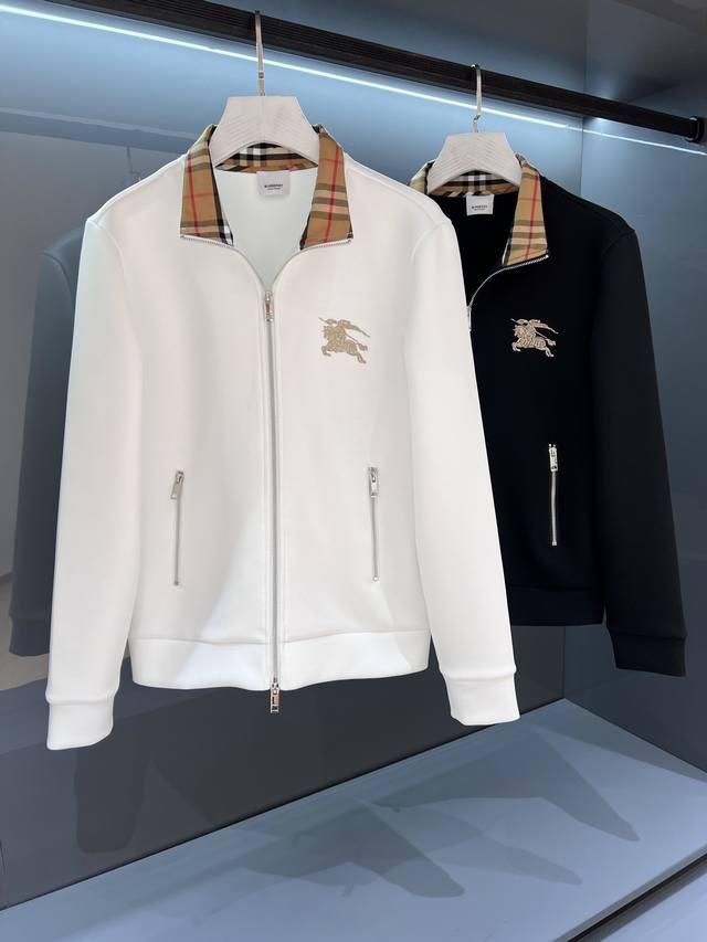 新品 2025秋冬Bur*Erry 立体徽标刺绣经典开衫夹克卫衣 外套 加绒卫衣，极品原单！ 精简的时尚感,感受英式风格的独特气质.崇尚个性未来,青春,创意..