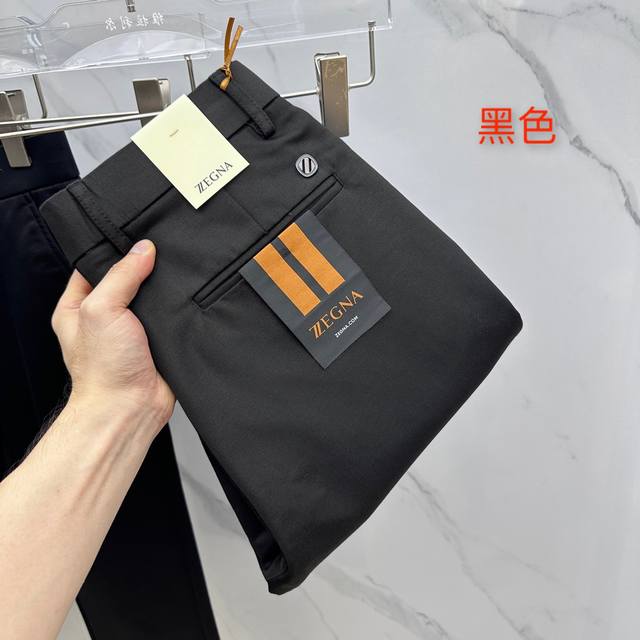Zegna杰尼亚 2025早秋新品休闲裤西裤，官网同步发售，裤身工艺设计，进口客供辅料、面料定制，代工厂p出品免检！每个细节做到极致，原版五金配件，潮范十足、上