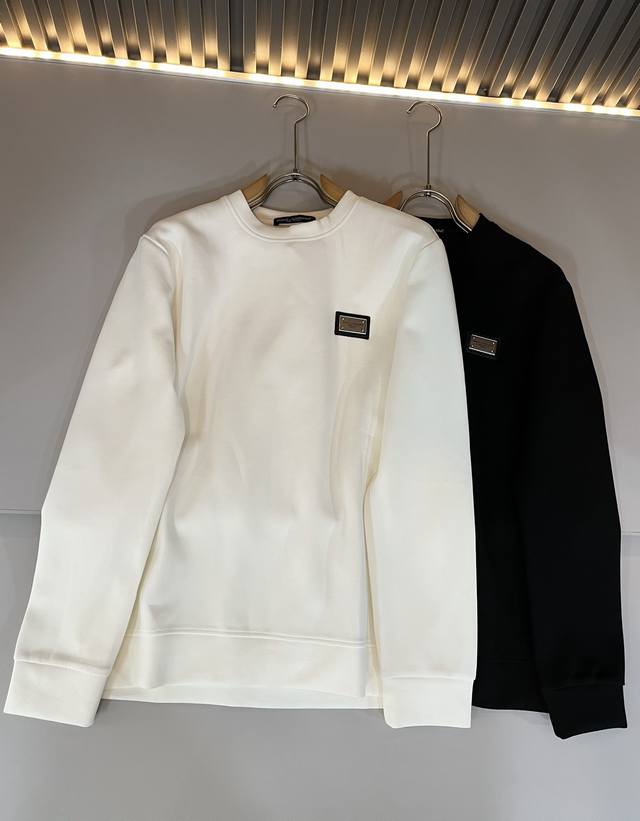 最大穿240斤 Dolce&Gabba*A 杜嘉*纳 2025秋冬新款男女同款长袖卫衣，意大利原厂订单渠道，极具个性高级风，标志Logo图案压胶工艺设计！情侣款