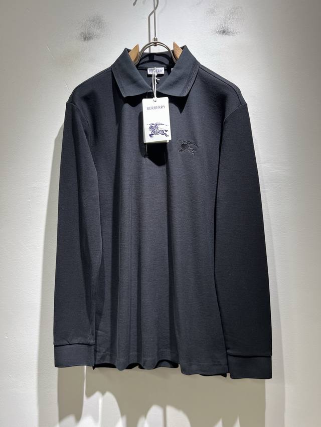 Bur*Erry 巴*莉 2025秋冬新款男士长袖polo衫，品牌最新设计元素！既不单调也不复杂,恰到好处的展现品味！客供顶级定制珠地棉面料！舒适吸汗透气根本不