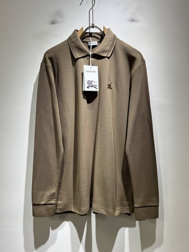 Bur*Erry 巴*莉 2025秋冬新款男士长袖polo衫，品牌最新设计元素！既不单调也不复杂,恰到好处的展现品味！客供顶级定制珠地棉面料！舒适吸汗透气根本不