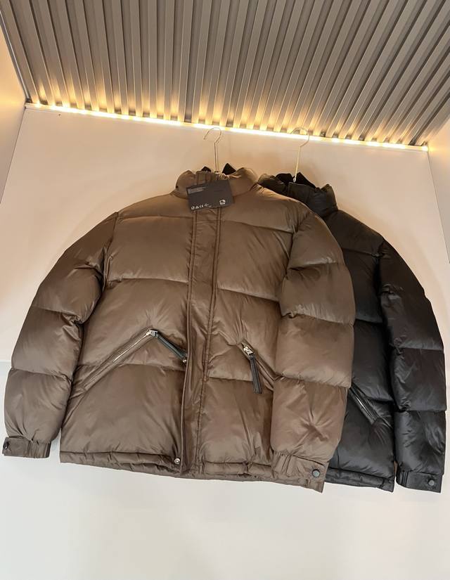 prad*A 普*达假两件！2025秋冬男女同款羽绒服外套，现货 prad* 羽绒面料夹克 防水羽绒服保暖外套！prada将经典prada Linea Ross