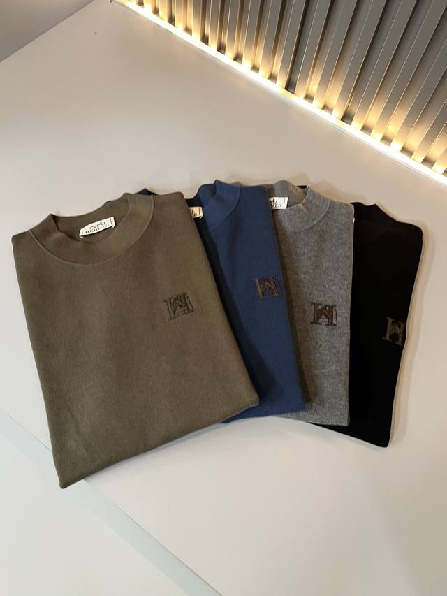 Her*Mes爱*仕2025秋冬新款男士针织羊毛衫，全新升级百搭基础款，低调奢华，品格之选！甄选优质精选优质羊毛打造而成，有着超强的垂直性能 艺术感极强H标志L