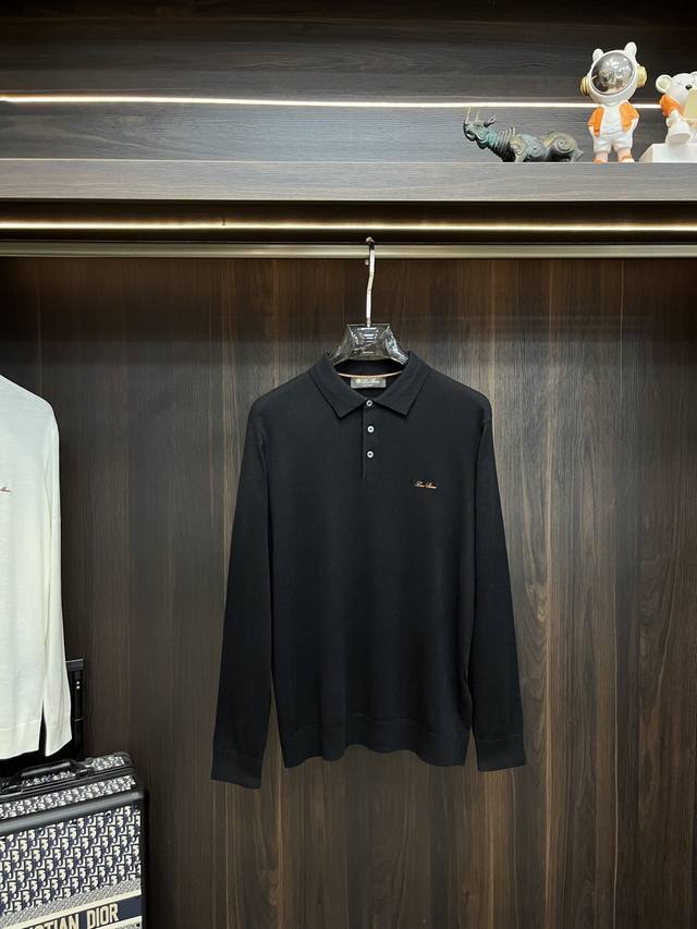 主推 Lp 独家专供新款羊毛针织衫潮男时尚翻领羊毛衫，高端欧版原单羊毛针织毛衣，美丽诺羊毛面料，透气舒适度高，细节无可挑剔，品牌元素设计理念，体现高品质。呈现休