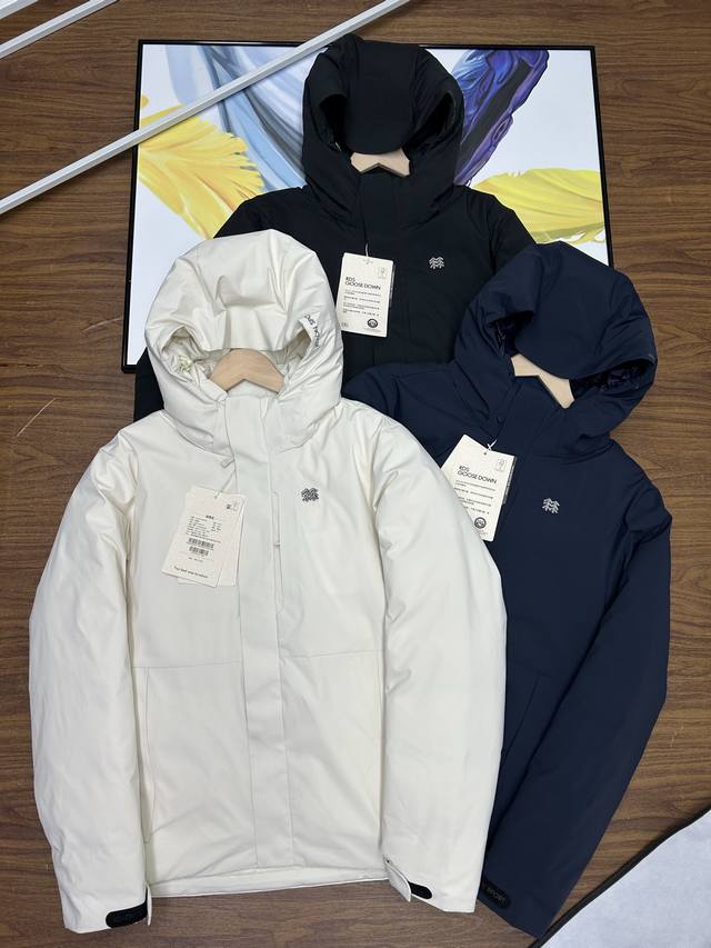 高版本！三色可隆连帽款羽绒服 帽子可拆卸Kolon Sport可隆羽绒服男户外防泼水轻量鹅绒服防风透湿羽绒服原版1.1订单货，区别市面上普通版本 Kolon可隆