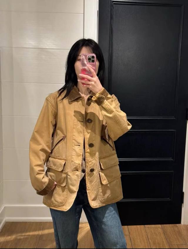 Ralph Lauren拉夫劳伦polo Country猎装重工中古夹克外套 polo拉夫劳伦25年春新 休闲拼接百搭外套夹克Wmpootwn上衣穿上又轻又软，