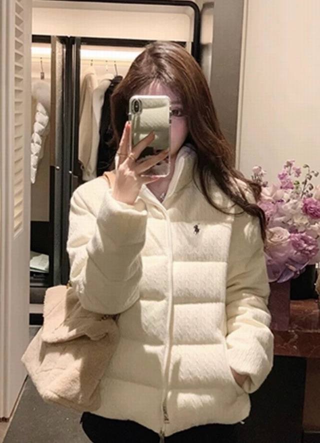 polo 拉夫劳伦 新年压轴的一款我私服 优雅知性 绞花拉夫羽绒服 填充物：90白鸭绒 白色 灰色 咖色 尺码 S M L S 80-95斤 M95-110斤