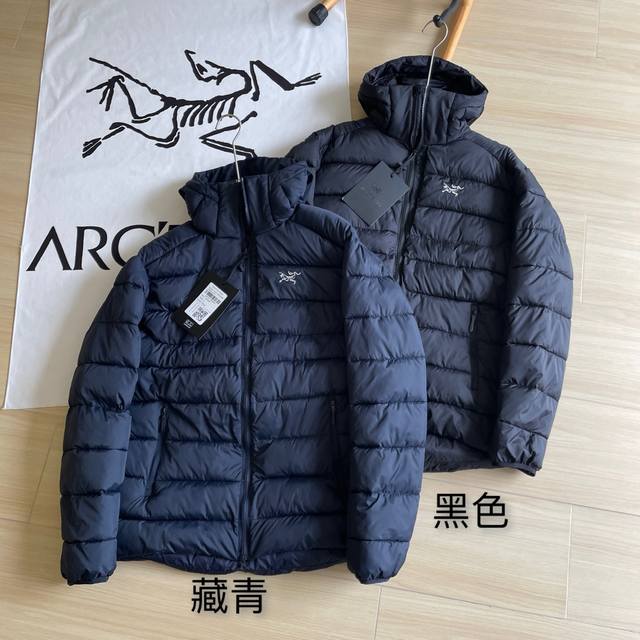 主图+细节 羽绒服外套Arc'teryx 始祖鸟 两色男女Thorium Hoody 纯色连帽拉链户外保暖排骨羽绒棉服情侣款户外滑雪外套 Thoriumar连帽