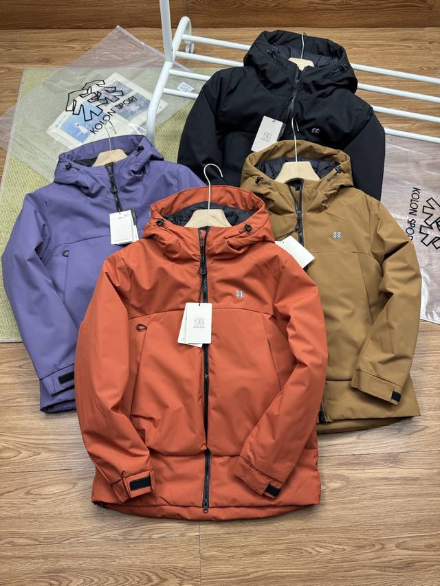 Kolon Sport可隆2025官网最新款！男女情侣款连帽棉服功能性棉衣 颜色：黑色 深棕 砖红橙 紫色 尺码：M、L、Xl、2Xl、3Xl 专柜在售2880
