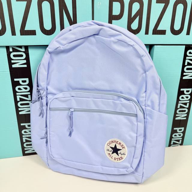 Converse匡威 男女同款简约百搭休闲双肩包海蓝色潮流时尚休闲运动背包校园高中大学生书包 尺寸:44×31×12