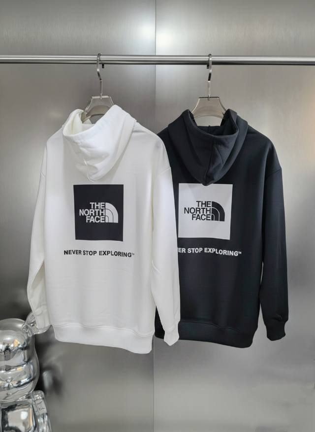 供 高版本 长期供 Thenorthface Box Nse 2025 秋冬款北面后背徽标印花四色连帽卫衣男女同款 本款同步专柜采用420G双纱毛圈面料，上身舒