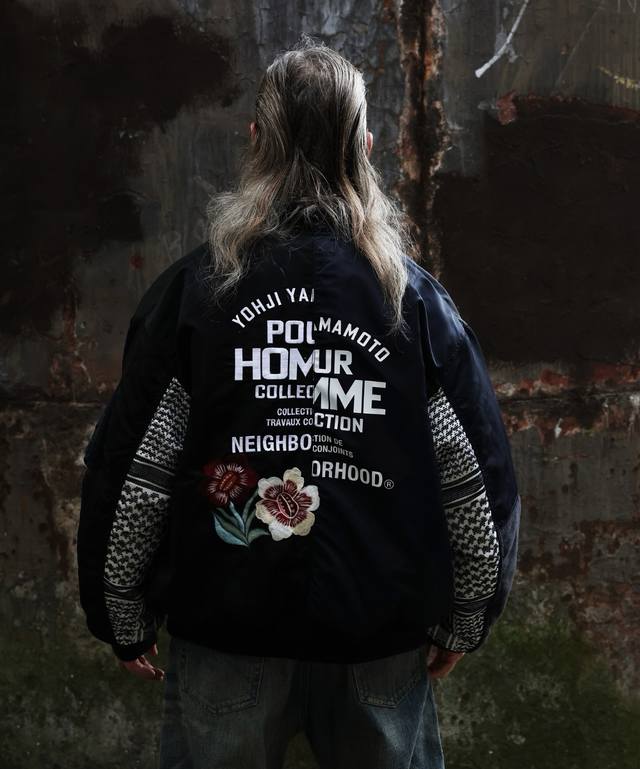 暗黑先锋联名来袭！Neighborhood X Yohji Yamamoto 联名Ma1加棉夹克，两大日本品牌升格合作，以 Ma-1 飞行夹克为灵感的 Bomb