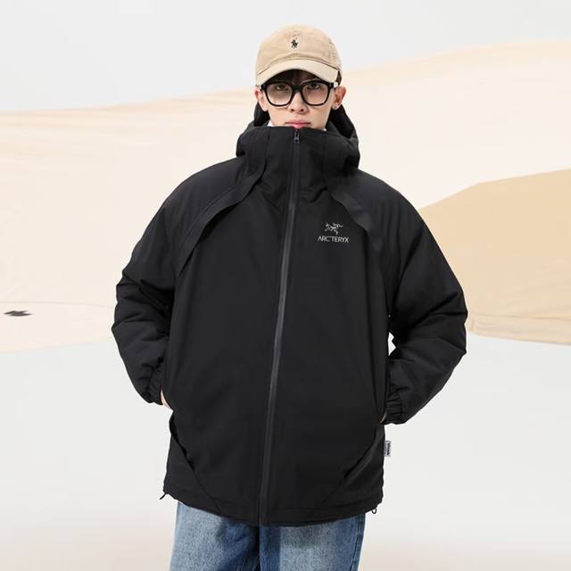 供 Arc’Teryx 始祖鸟冬季新款防风机能保暖男士冲锋衣棉衣 始祖鸟男士冲锋衣棉服～设计理念就是城市与户外，户外休闲与城市生活完美结合 独到的设计使得户外城