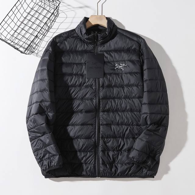 Arc'teryx始祖鸟 排骨 Cerium Jacket 纯色保暖轻薄款羽绒服夹克男女情侣款 前胸采用万针精心刺绣大金鸟和大银鸟两种Logo 原单货 白鸭绒