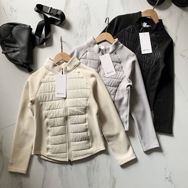 Lulu Down And Around Jacket轻薄立领保暖绵羊毛气绒衣 小蛮腰立领2.0聚温衣 面料:夹层100%羊毛，里料:89.7%聚酯纤维，8.7