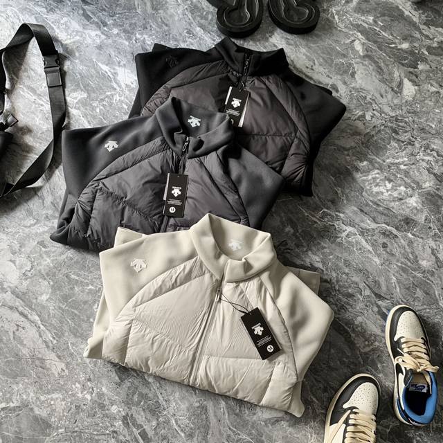 Descente迪桑特25秋冬新款！安欣同款！90%新国标白鸭绒！男士时尚休闲百搭拼接立领羽绒服！ 掌柜力荐！独家发售！太赞啦！全新升级板！观网门店同步！90%