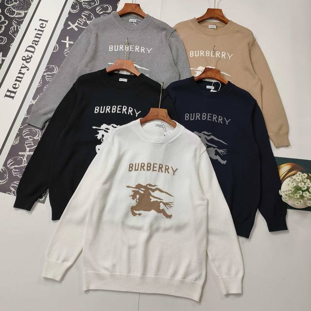 尺码S-Xl多色毛衣 Burberry巴宝莉毛衣 25Fw秋冬新款毛衣 经典战马提花套头圆领毛衣 轻奢主义 男女日常通勤穿搭必备单品 正确版本 欢迎对比 详细特