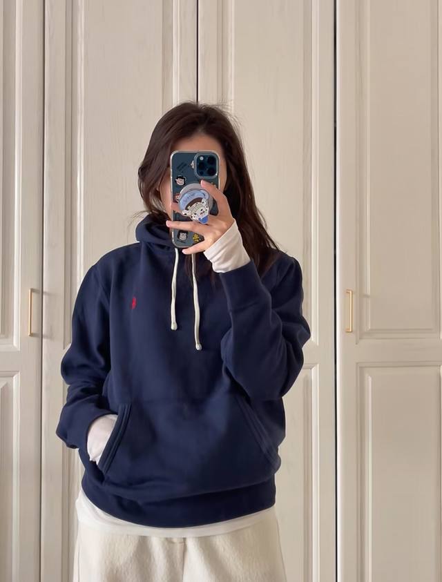 Ralph Lauren 拉夫劳伦连帽休闲加绒针织连帽卫衣 最新款 专柜同步发售，内里抓绒连帽衫，保暖性很好 男女同款基础百搭款 款式简约大方，任何年龄均可完美