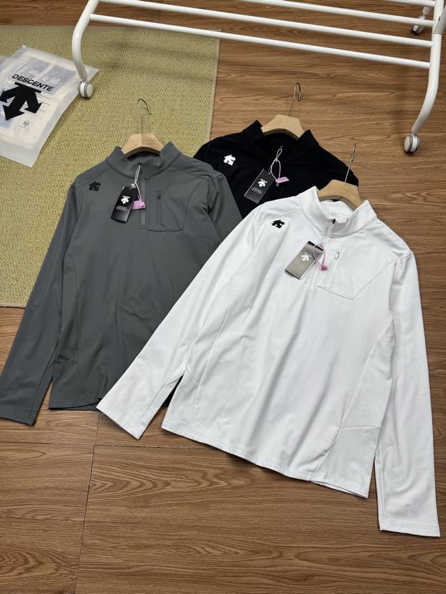Descente 迪桑特 25Ss秋冬户外运动跑步男士抓绒立领套头长袖 柜子同步上新 品质好物！上身舒服无拘无束做工走线，工整整齐品质面料都很Ok高弹面料，吸湿