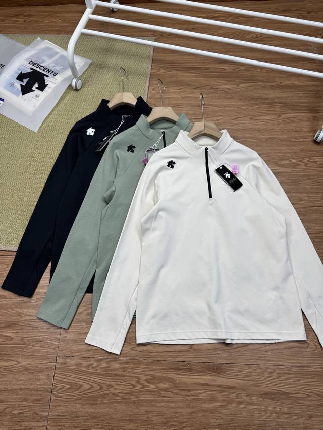 Descente 迪桑特 25Ss秋冬户外运动跑步男士立领套头长袖 柜子同步上新 品质好物！上身舒服无拘无束做工走线，工整整齐品质面料都很Ok高弹面料，吸湿排汗