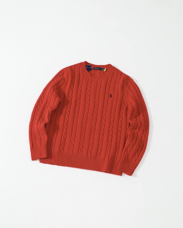 圆领红色 长期款圆领男女同款 供 拉夫劳伦Ralph Lauren男女同款纯色小马刺绣Logo针织毛衣 本市场No.1的质量 真正天花板品质 可扫码进官网 全套