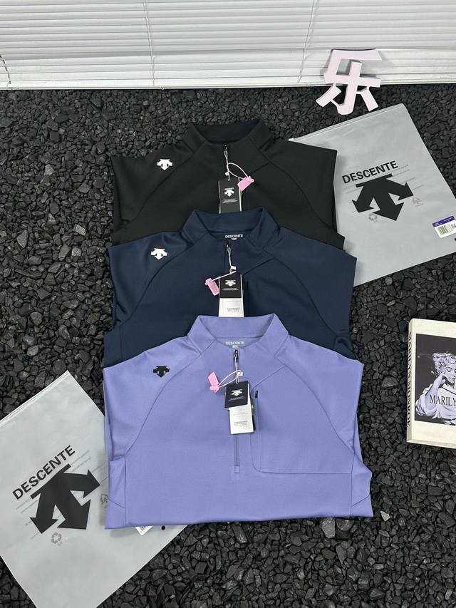 Descente 迪桑特 25Ss秋冬系列户外骑行衣男士运动立领拉链长袖 柜子同步上新 品质好物！高弹面料，吸湿排汗，急速快干，不易变形，透气性好，这款长袖有秋