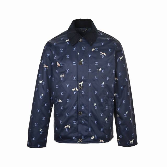 Louis Vuitton 路易威登 动物满印灯芯绒翻领夹克外套 正品25500购入开发，定制斜纹高密度聚酯纤维尼龙面料，定染灯芯绒，春亚纺里布夹棉800，定制