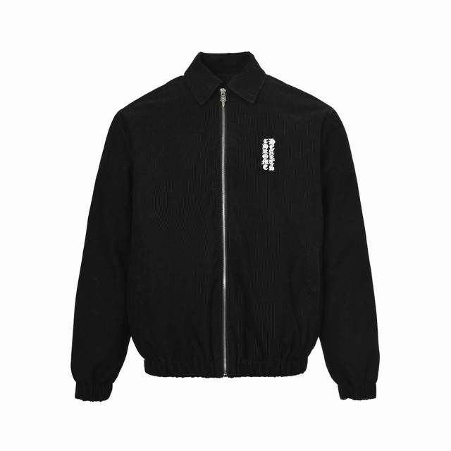 Chrome Hearts 克罗心 25Fw 灯芯绒植绒刺绣棉服外套 采用订色订染指绒面，手感舒适 进口面料进行制作，厚度加厚，有垂感又有轮廓型，上身就是一个舒