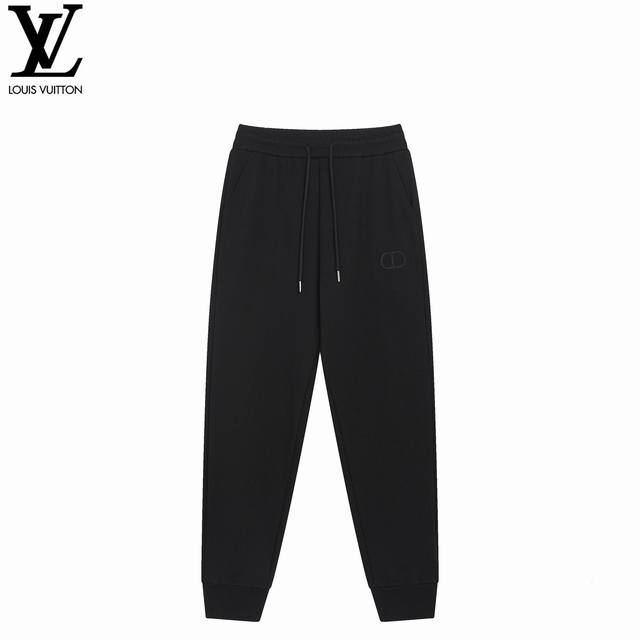 Dior 迪奥 25Ss 暗纹黑标刺绣长裤 Diro 2025秋冬新款 前后字母Logo刺绣 简约不失分 经典大气永过时 舒适透气吸汗弹力棉面料 男女同款 休闲