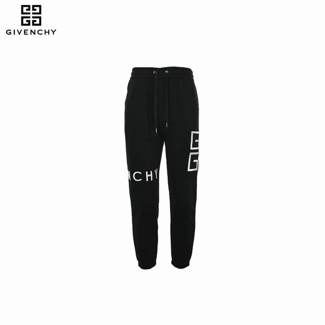 Givenchy 纪梵希绣花4Glogo长裤 特订双面面料，贴布绣花，标识刺绣，，开合五金配件，全套辅料配备 双面面料价格p较贵的原因在于其裁剪边缘全部需手工缝