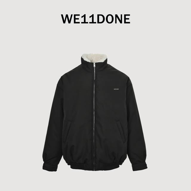 We11 Done 24Fw 手缝羊羔毛棉服外套 原版11700购入，定织原版超细黑颗梭织面料，成品购买羊羔毛毛领，与原版一致，激光低温冷切绣花毛毡布，完全对位