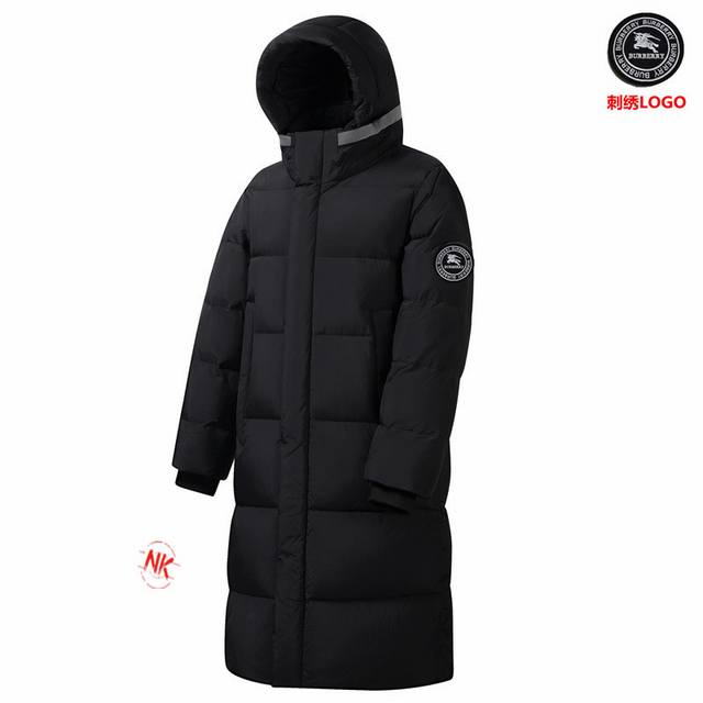 刺绣Logo 90白鸭绒 国际顶级奢侈品牌巴宝莉Burberry白鸭绒羽绒服！短款上衣外套渐变色拼接撞色男女款连帽羽绒服。羽绒服男女同款情侣款短款连帽雪山渐变色