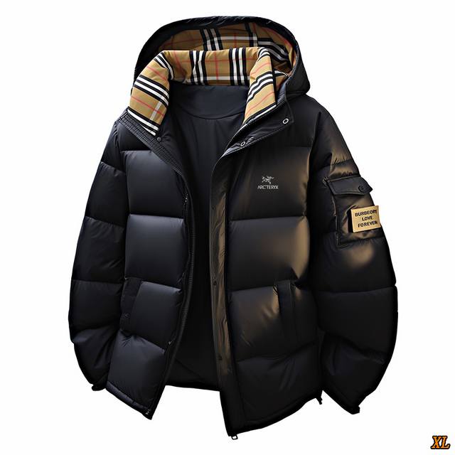 Arc’Teryx始祖鸟 独家实拍上新冬季高品质黑金羽绒服超格子羽绒服连帽保暖时尚宽松羽绒服，本季主打，货源充足，放心主推，高端品质，经典设计，做工出色，经典百