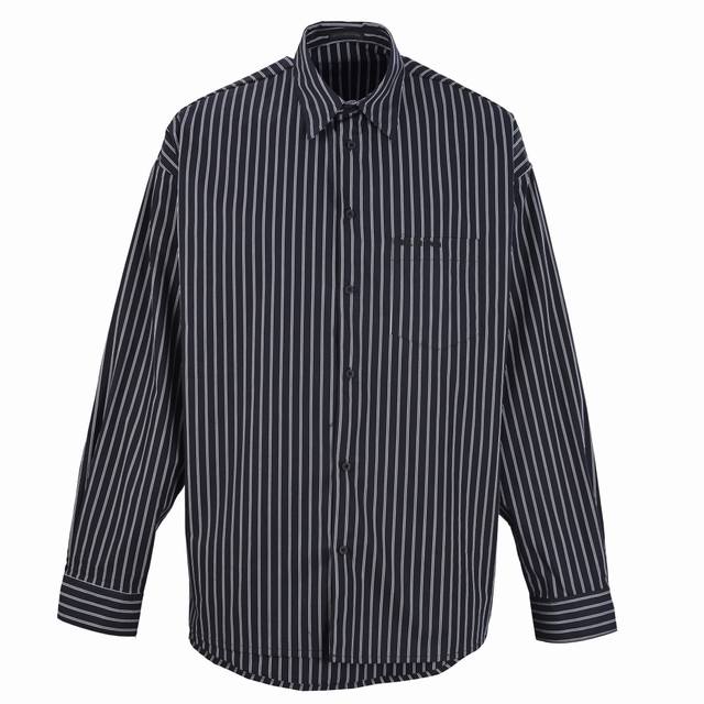 Balenciaga巴黎世家Blcg 刺绣双层叠穿衬衫外套 定制韵致黑白棉府锦缎 色织2000米起订 6级高牢度染纱 ，红外线定位裁床，精度可达到微米级别 ，采