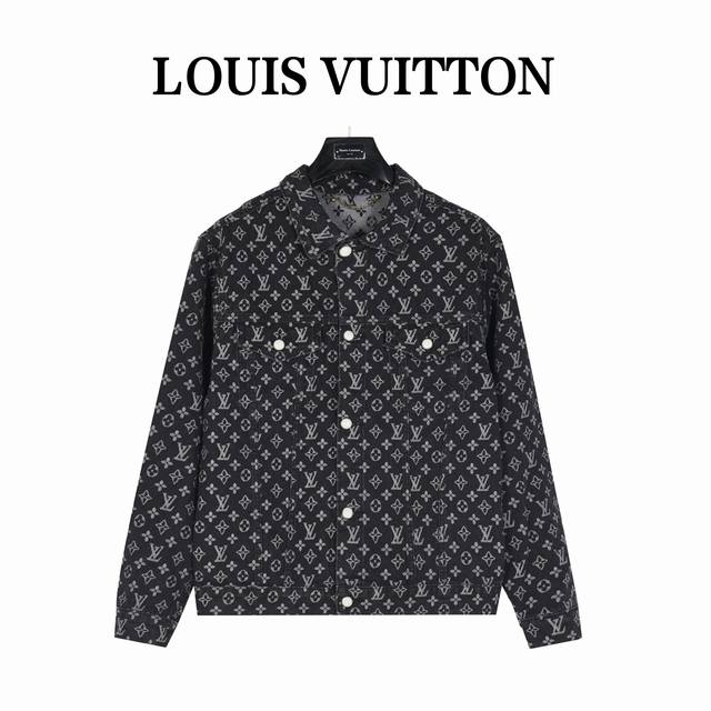 Louis Vuitton 路易威登 24Fw 满印珍珠母贝纽扣牛仔夹克外套 Lv在七月初惊艳亮相的Monogram Dust系列 纽扣是珍珠母贝设计 简直是时