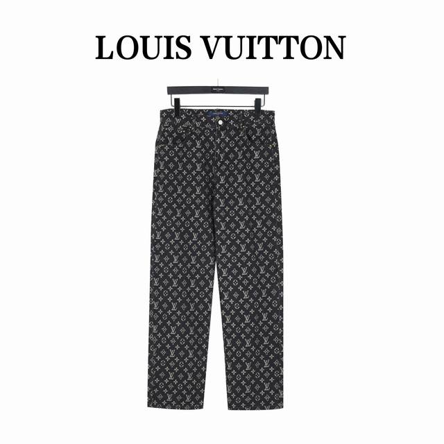 Louis Vuitton 路易威登 24Fw 满印珍珠母贝纽扣套装牛仔长裤 Lv在七月初惊艳亮相的Monogram Dust系列 纽扣是珍珠母贝设计 简直是时