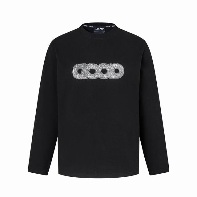 Goodbrand25Fw地球亮片绣长袖 Colors:黑色、杏色 Size:S-Xl