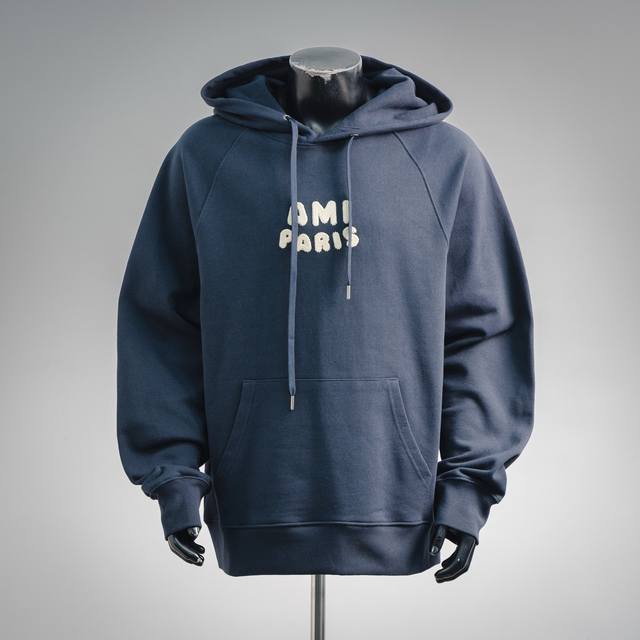顶级版本 Ami 25Ss钩针刺绣字母连帽卫衣 Size:S-Xl
