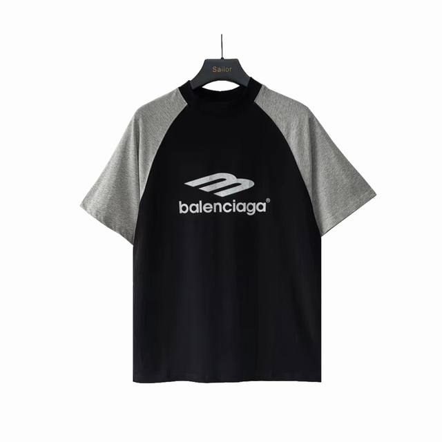 实拍细节图+尺码表 巴黎世家 Balenciaga 3M大M拼接短袖 椭圆机进口胶浆工艺 整体印花无压差 1800目网版 还原正品印花厚度 整体印花无牙边 拼接
