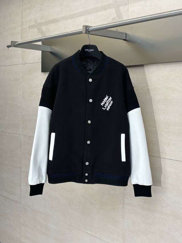 LV 路易 彩色螺纹拼接棒球服外套 Size：S M L Xl