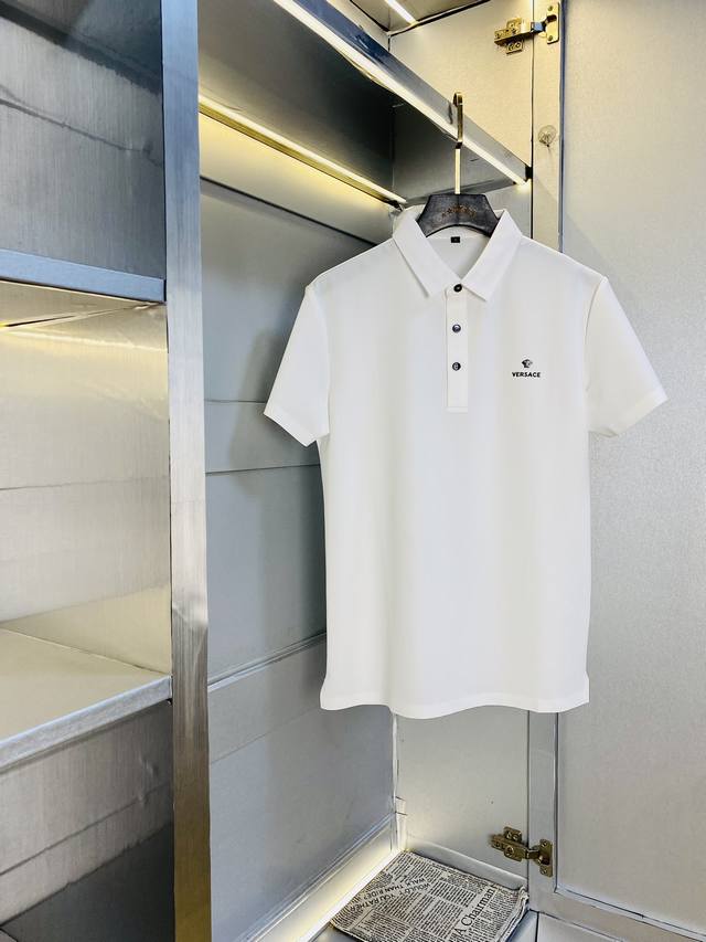 可穿210斤胖子福音 范思哲Versace 原单品质 2025最新款衣服 短袖翻领短袖polo衫 精选专柜订制顶级朱地丝光棉进口面料 所有细节做工完美1比1复刻