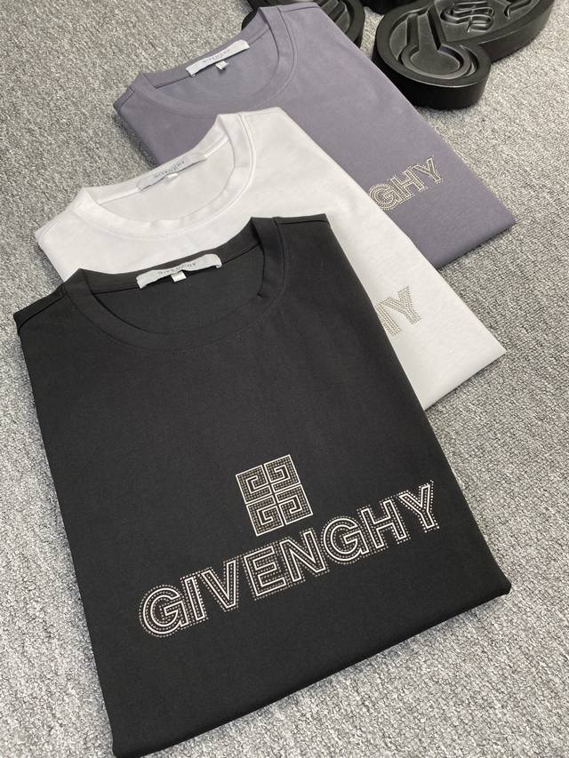 Givenchy纪梵希 2025Ss春夏高品质丝光棉短袖T恤 M-6Xl可穿至230斤 顶级原单品质，当下最新工艺要求，顶级订单要求车线做工，超级好搭配，顶级定