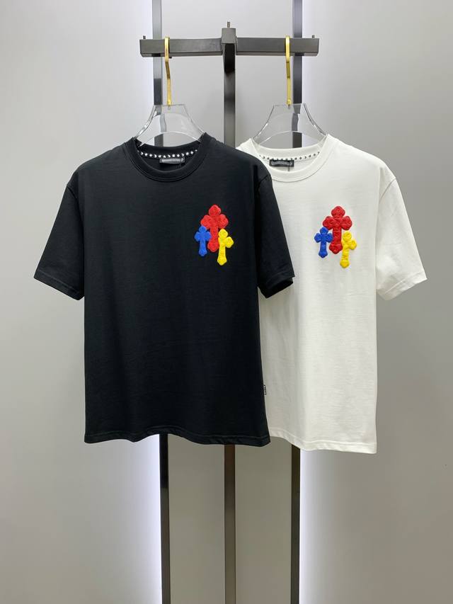 克罗心2025夏季新款短袖T恤，个性艺术系列全网独家首发 百搭款细节处理完美纯棉面料十分精致 原版面料 网红明星同款高版本 高品质手感非常舒服 时尚又个性 超级