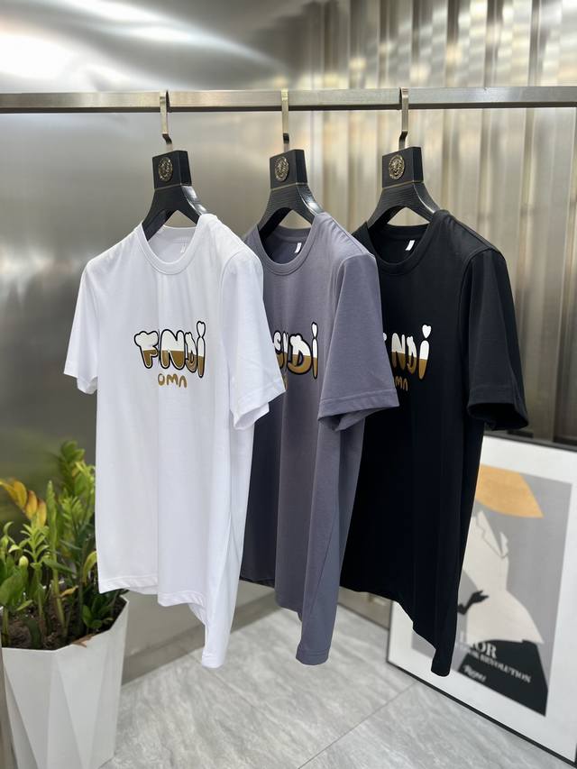 Fendi 芬迪 2025春夏新品 三标齐全 T恤短袖 好货不用过多介绍 看细节 专柜码数：M-6Xl 最大穿230