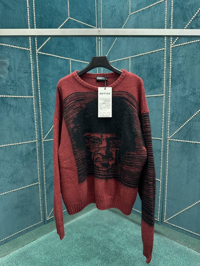 Erd 25Ss新款图案印花圆领长袖毛衣 男女同款 高版本 码数：S.M.L.Xl.